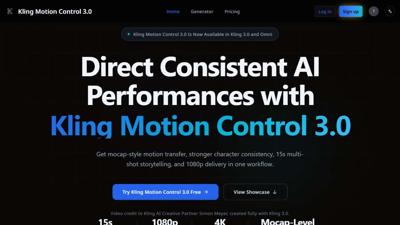 Kling AI 3.0 Motion Control