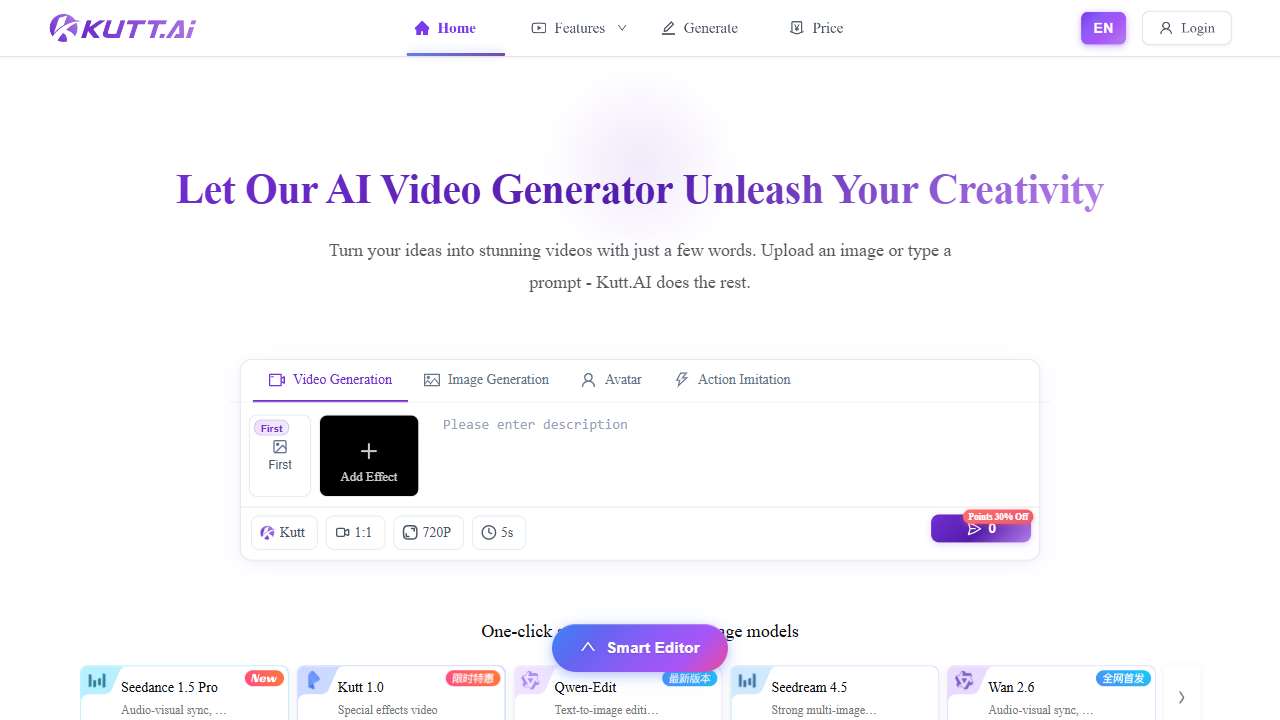 Kutt.AI - Free AI Video Generator, Text & Image to Video