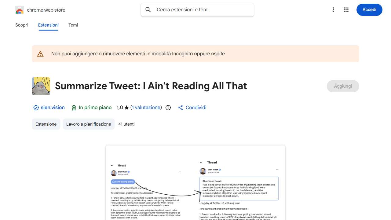 Lets you summarise long-form tweets