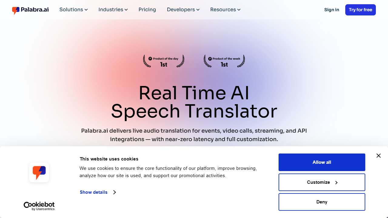 Live Voice Translator & Real-Time Speech Translation | Palabra.ai