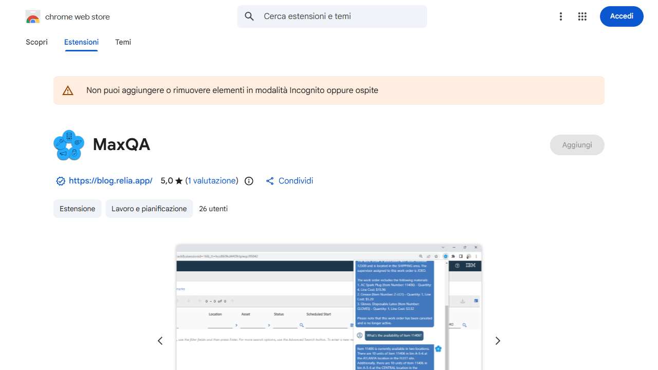 Maximo OpenAI Chat Extension