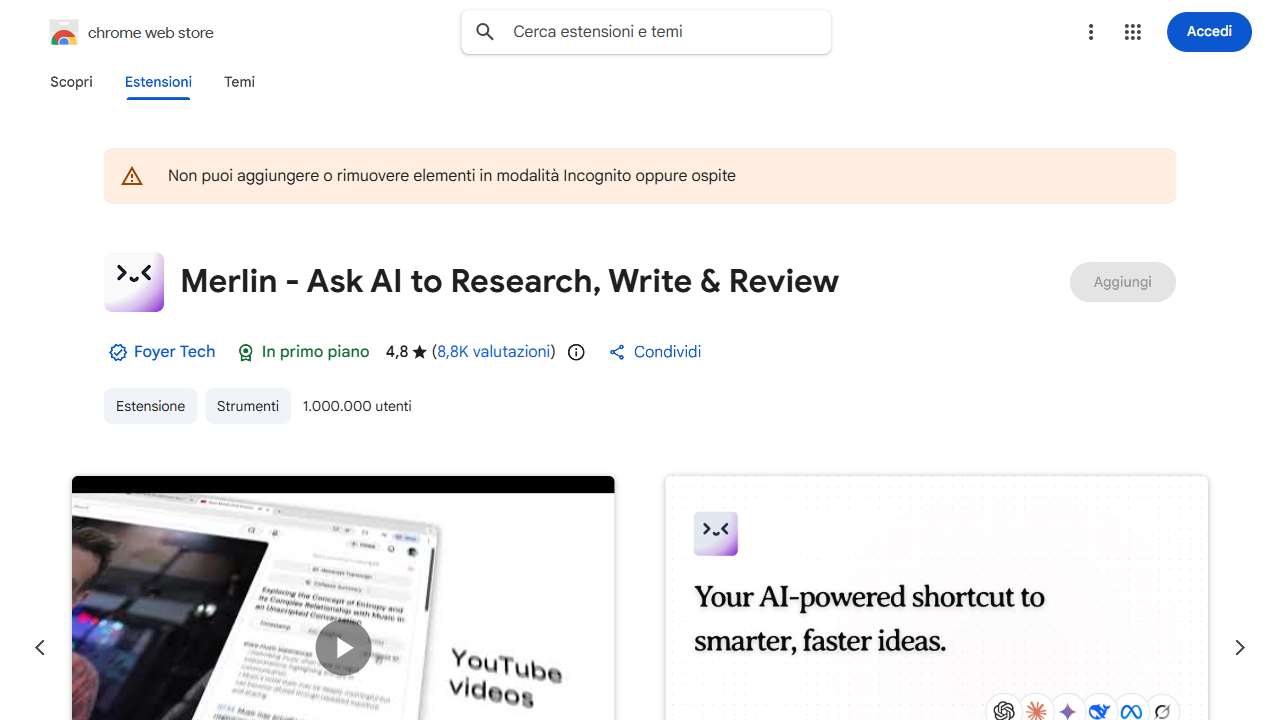 Merlin: 1-click access to Powerful AI Plugins