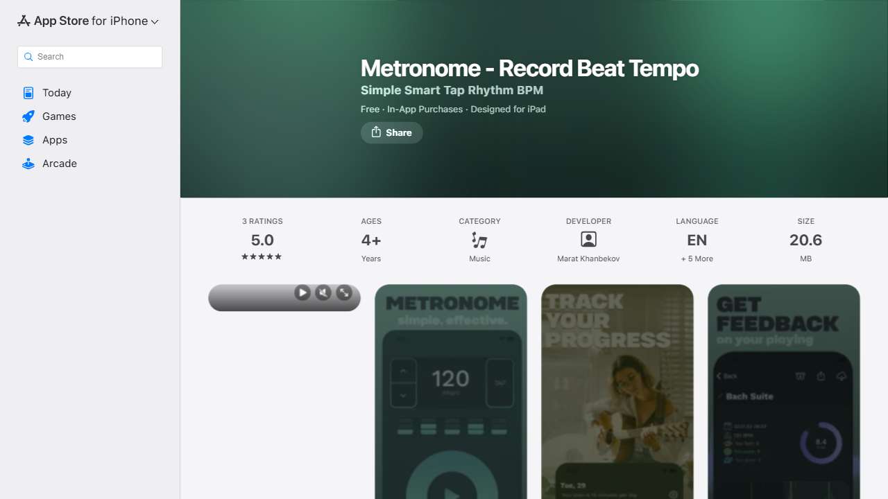 Metronome - Record Beat Tempo