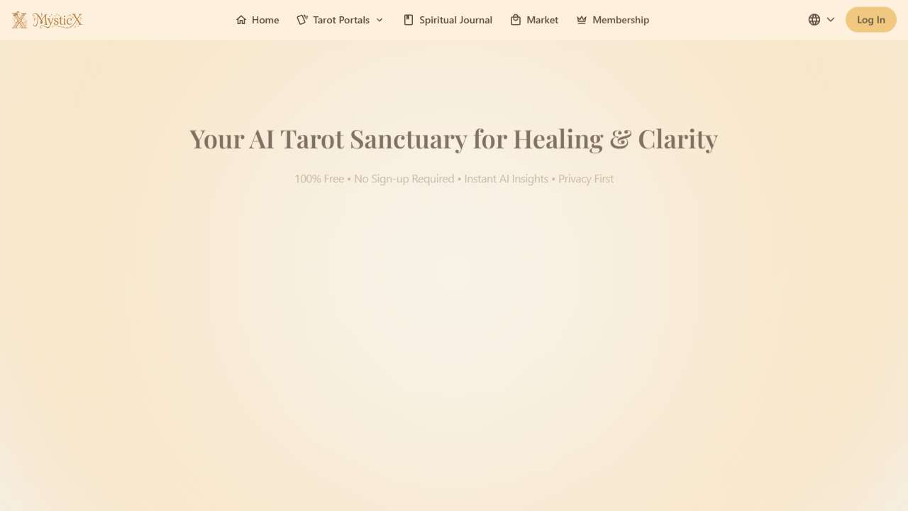 MysticX – Free AI Tarot Reading Online | No Signup
