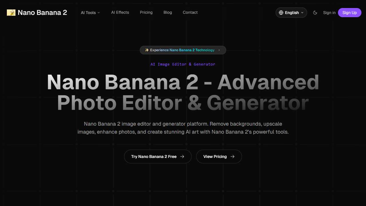 Nano Banana 2 – Advanced Photo Editor & Generator