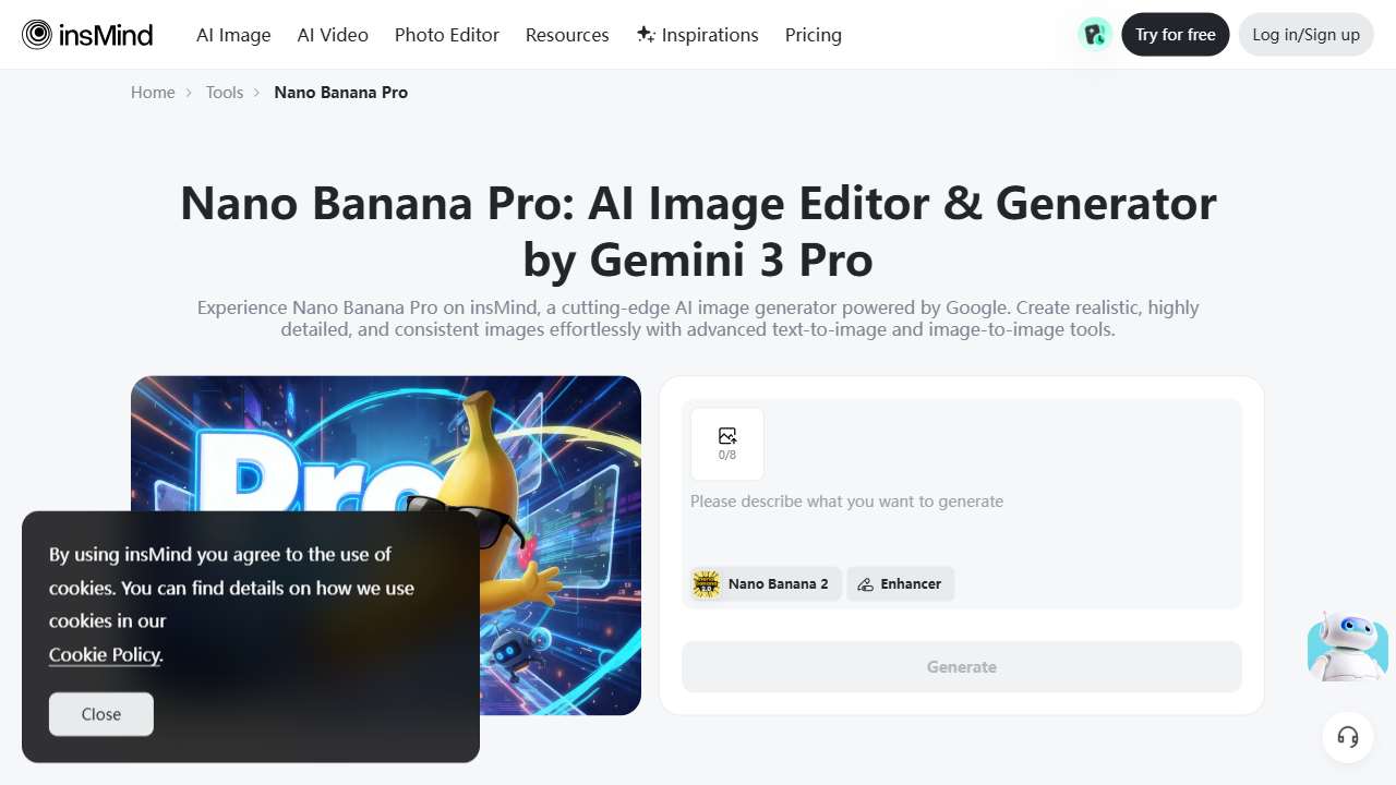 Nano Banana Pro in insMind