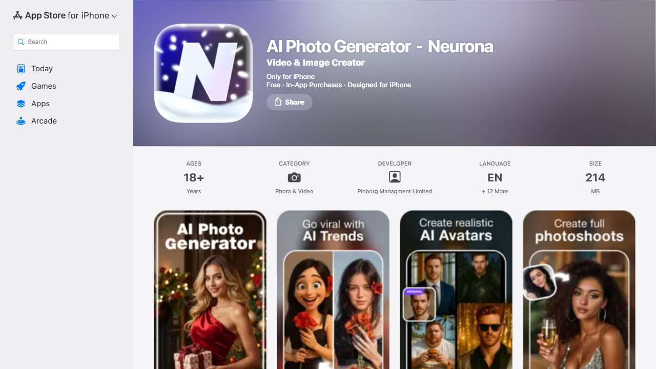 Neurona AI Photo Generator