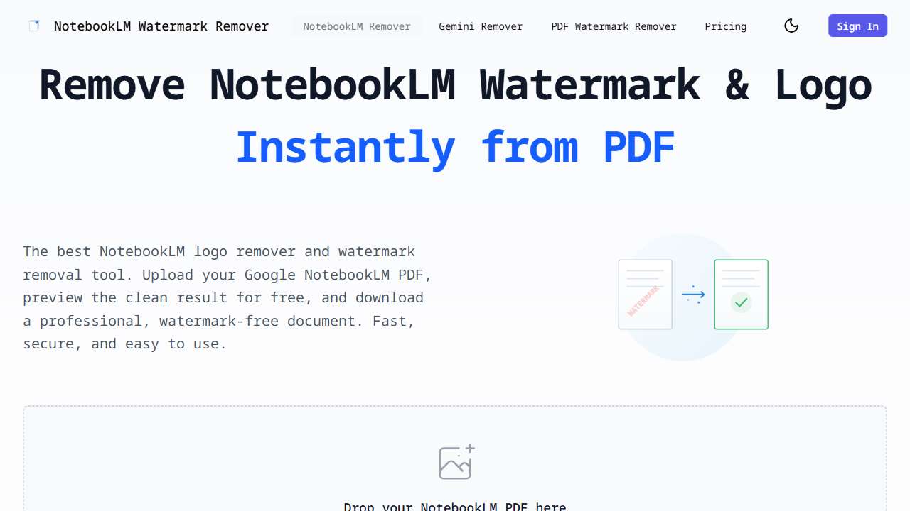 NotebookLM Watermark Remover