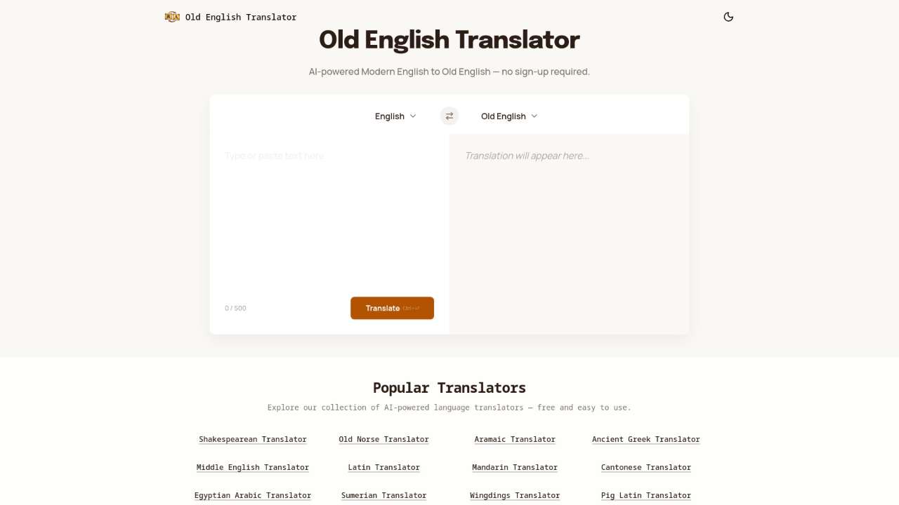 Old English Translator