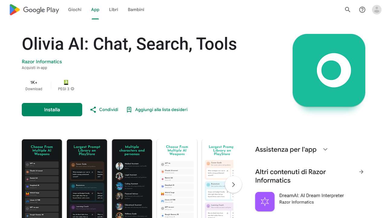 Olivia AI: Chat, Search, Tools