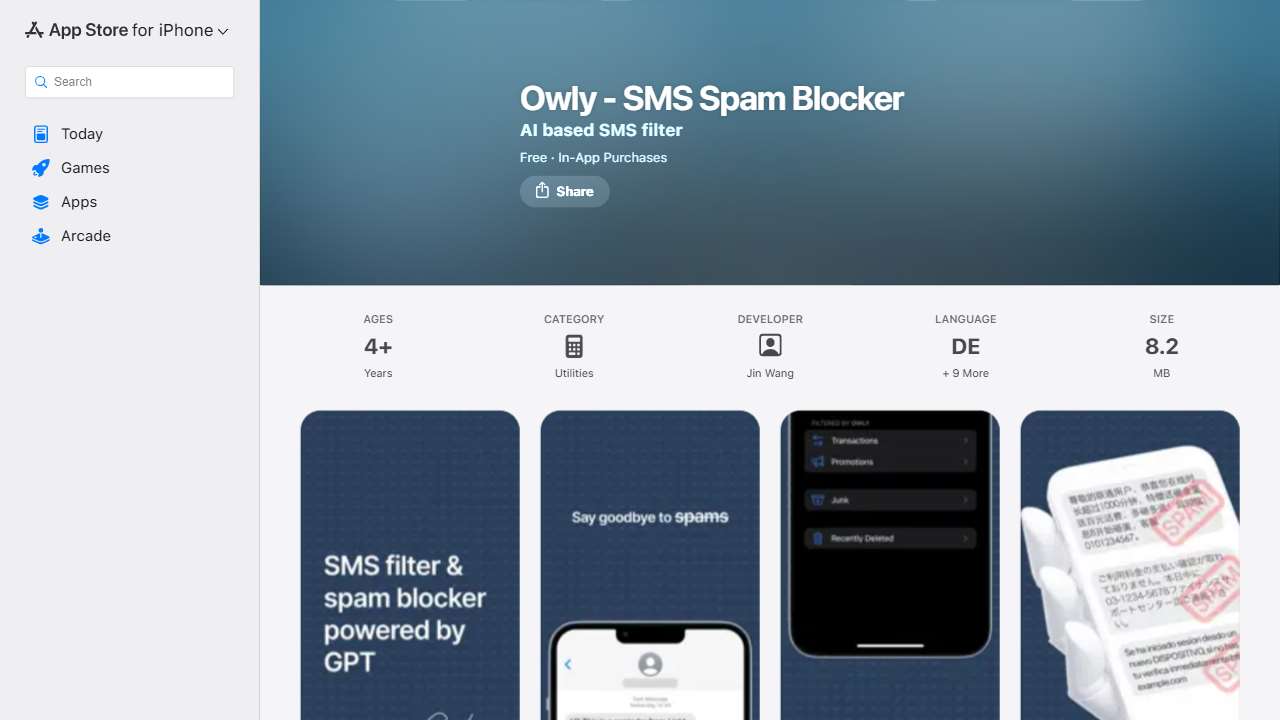 Owly - SMS Spam Blocker