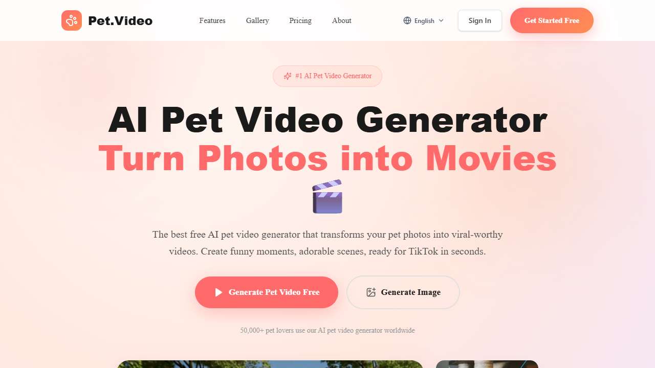 Pet.Video – AI Pet Video Generator