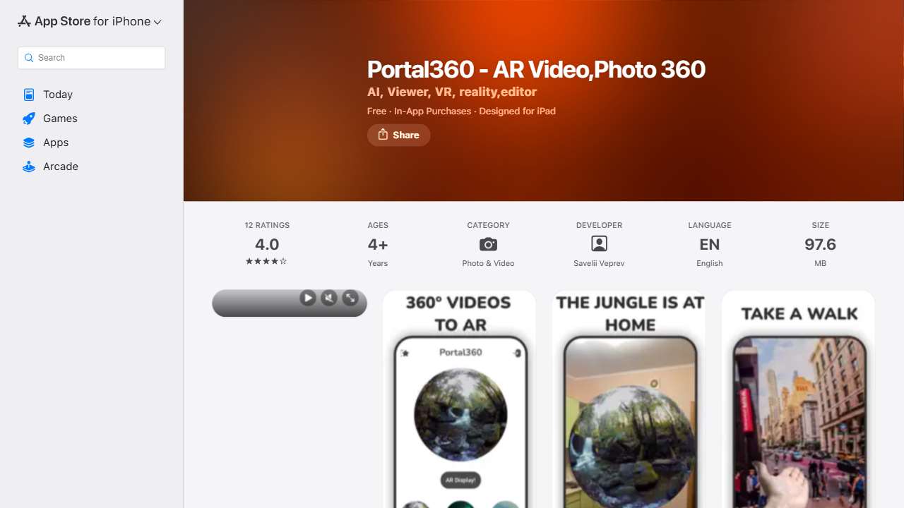 Portal360 - AR Video,Photo 360