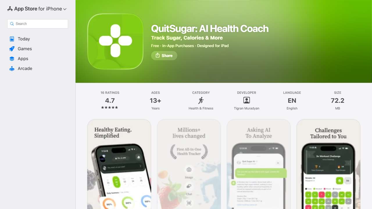 QuitSugar: Track & Cut Sugar