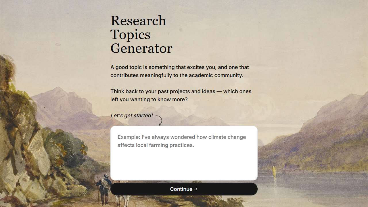 Research Topics Generator