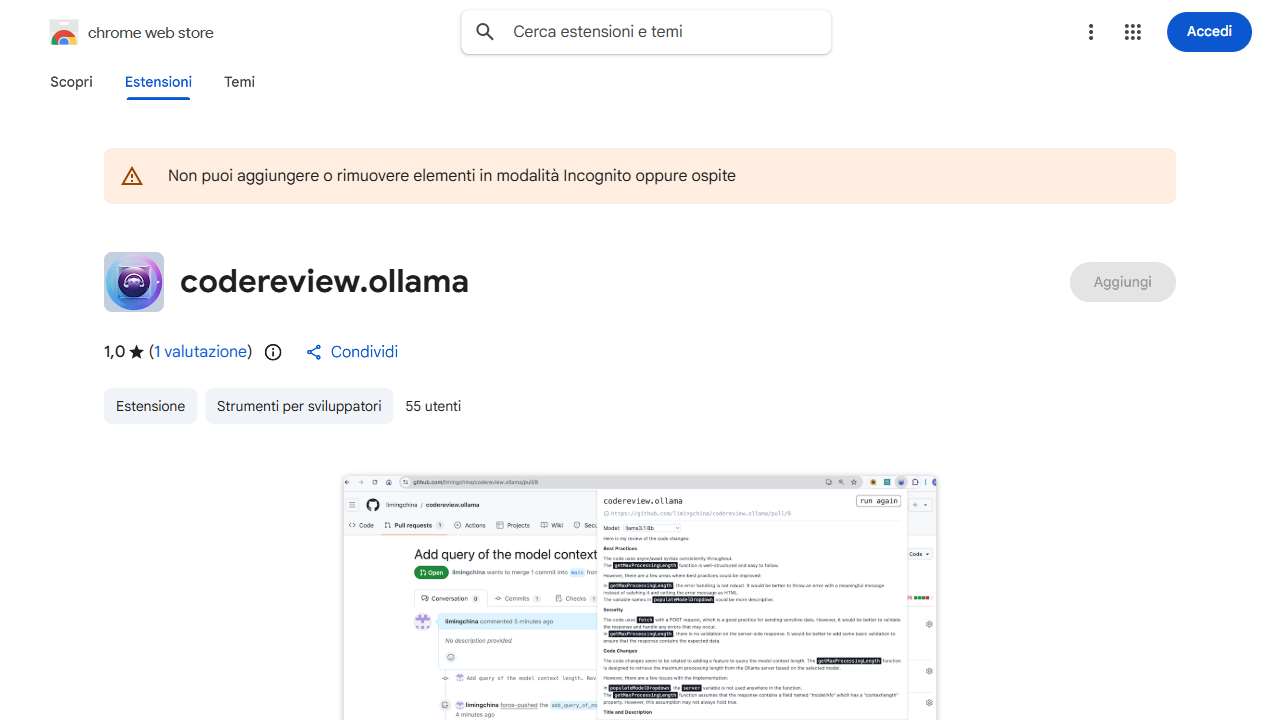 Review Pull Requests on github or Merge Requests on gitlab with Ollama using LLMs