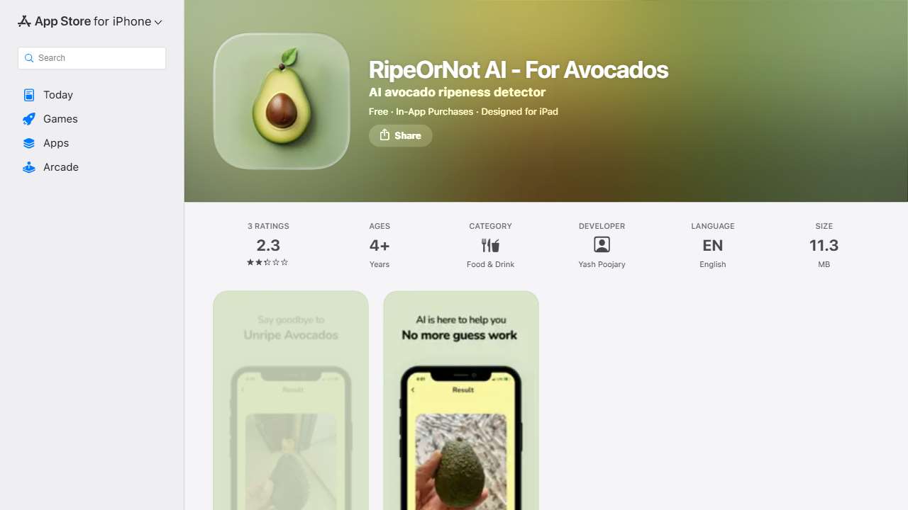 RipeOrNot AI - For Avocados