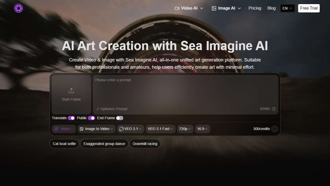 Sea Imagine AI: Image &Video Art Creation