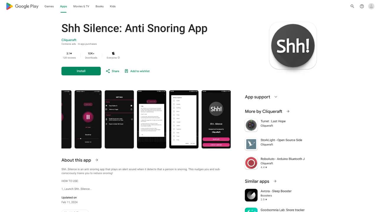 Shh.. Silence: Anti Snoring App