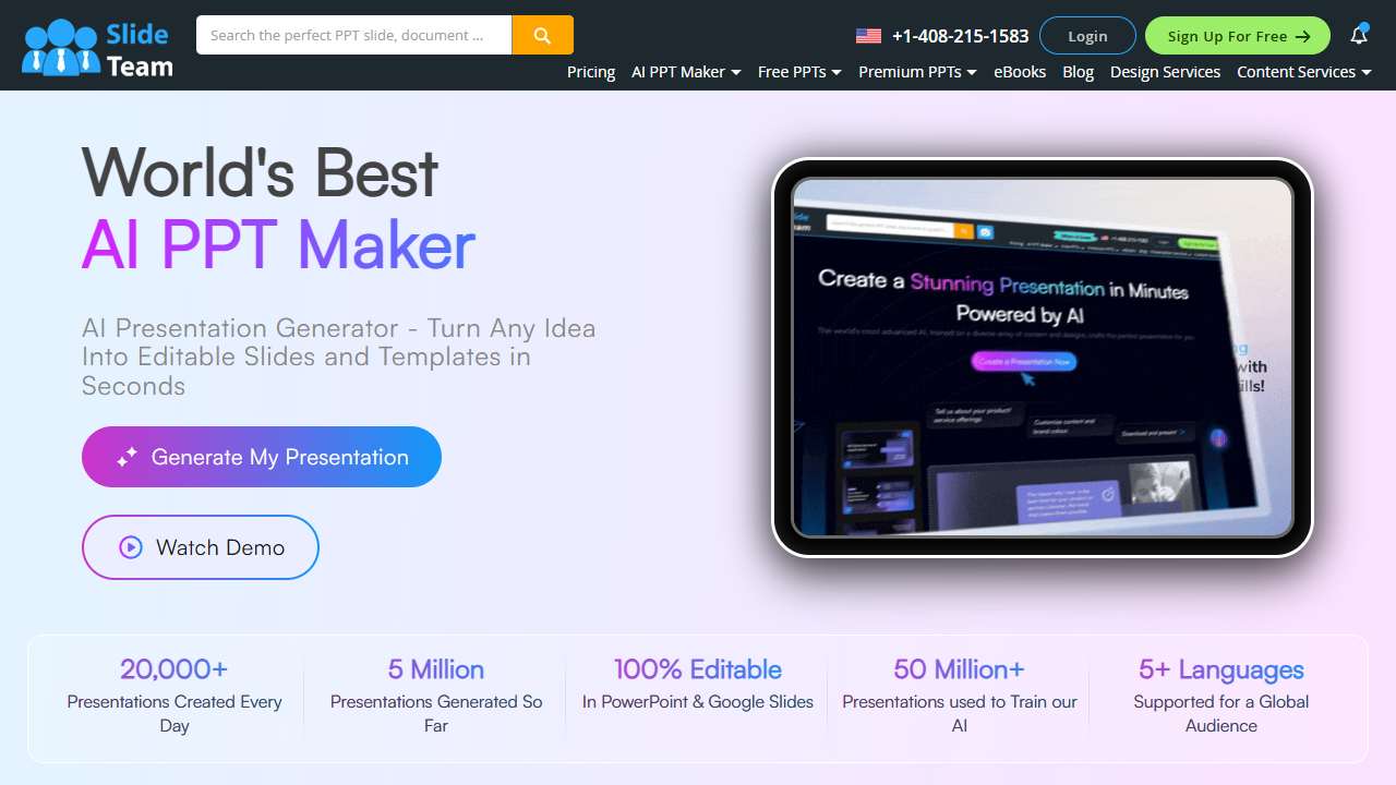 SlideTeam AI Presentation Generator