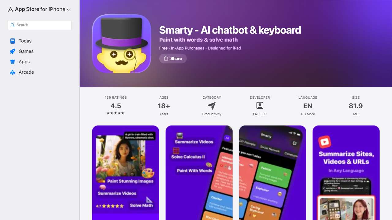 Smarty - AI chatbot & keyboard