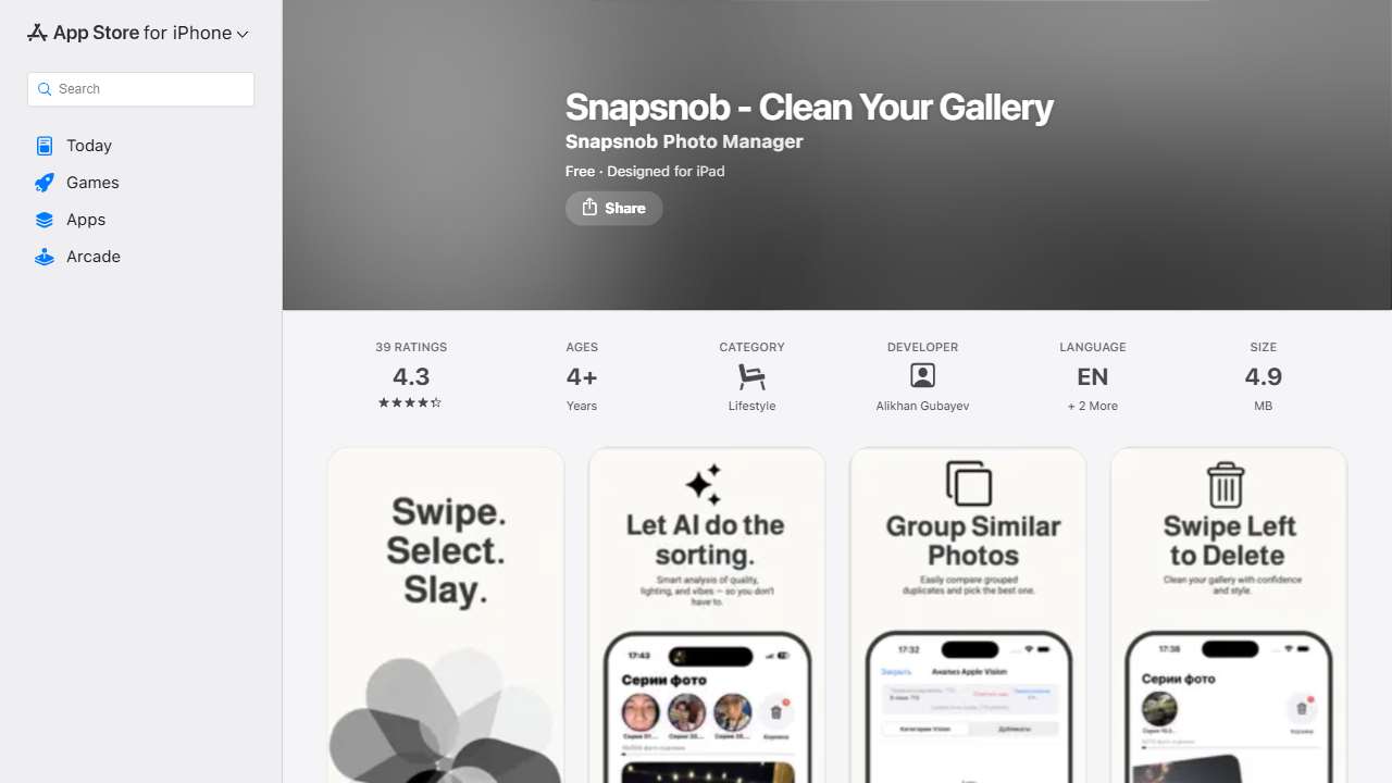 Snapsnob - Clean Your Gallery
