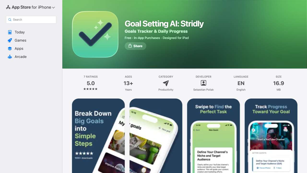 Stridly - AI Goal Setting