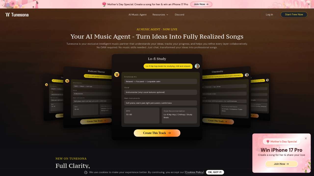 Tunesona AI Music Agent