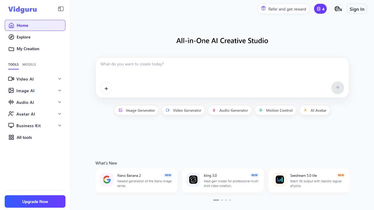 Vidguru - All-in-One AI Video & Image Maker