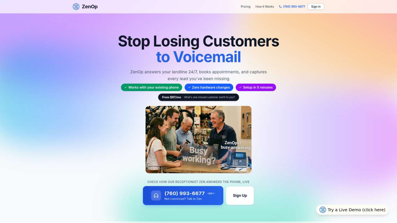 ZenOp Ai Receptionist