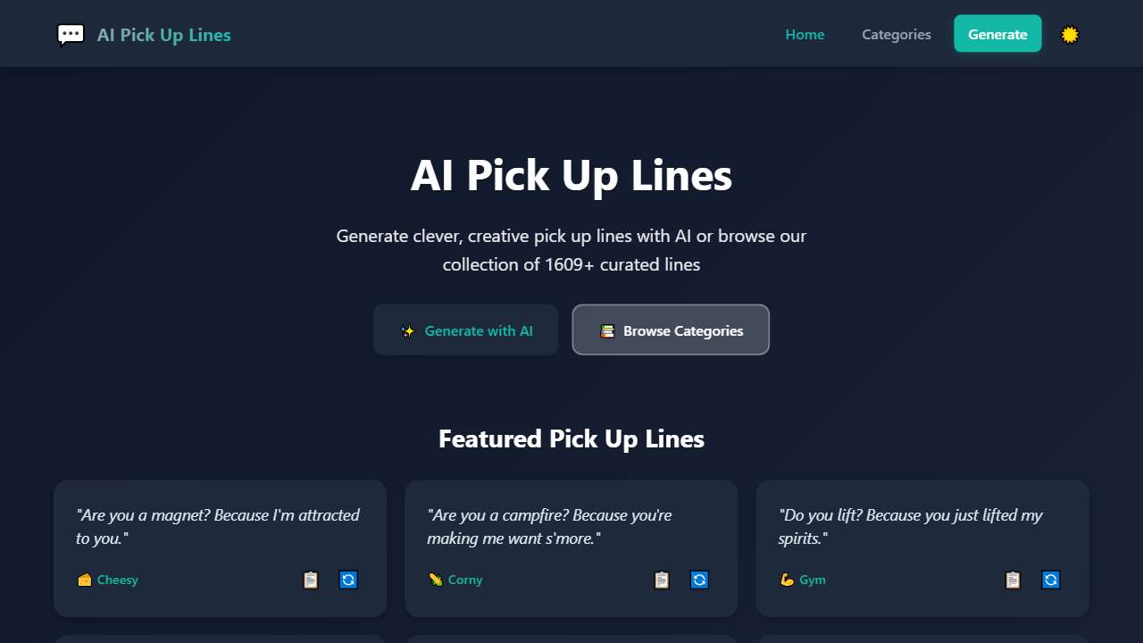 AI Pickup Lines Generator