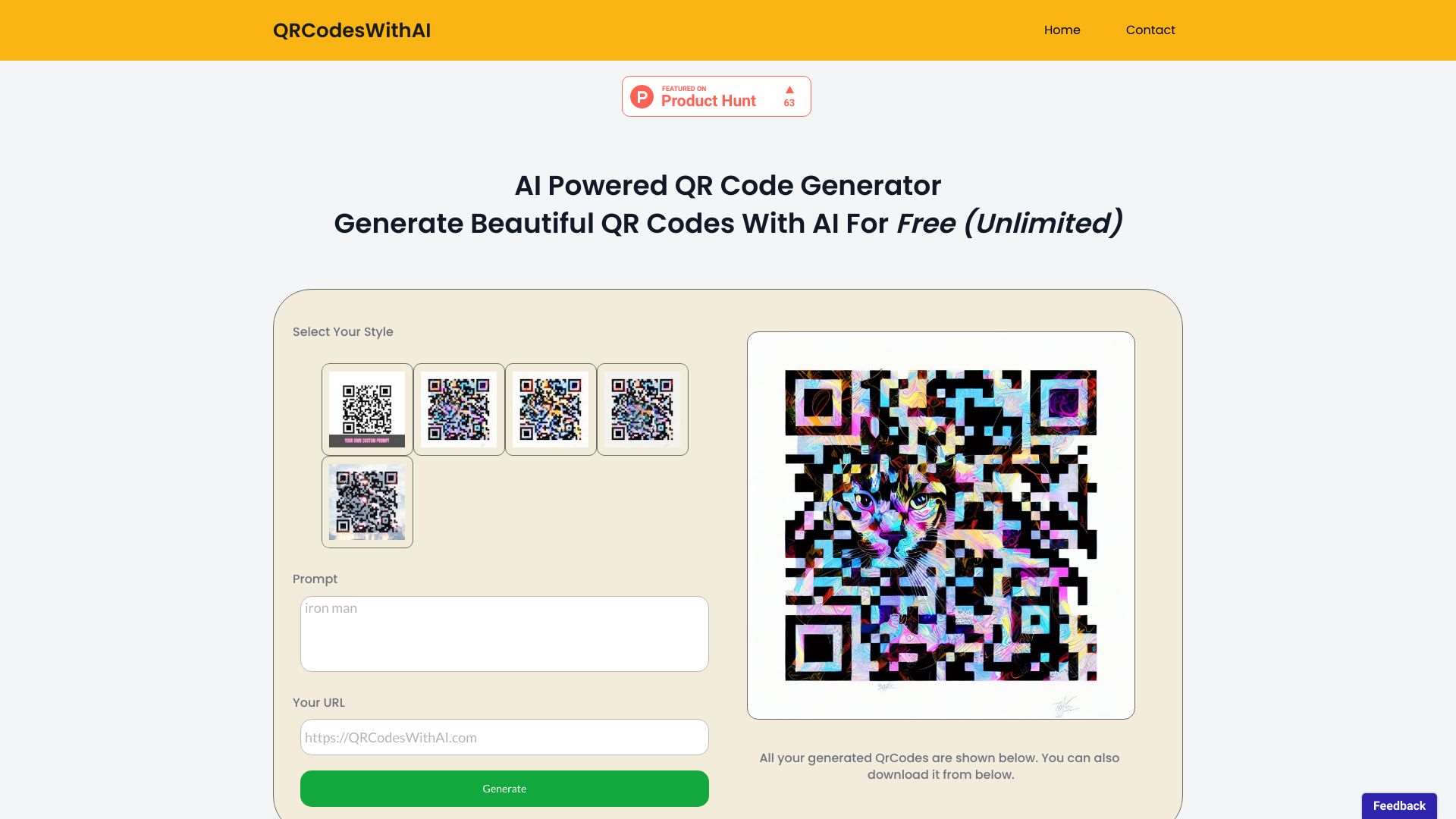 AI Powered QR Code Generator