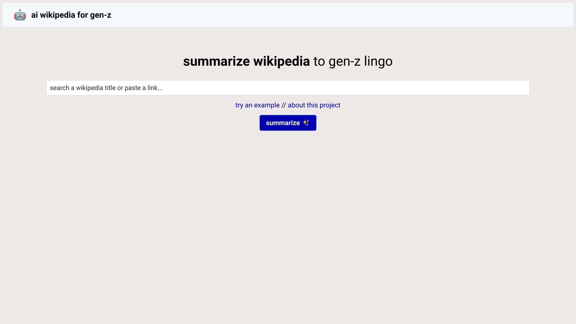 AI-Powered Wikipedia Summarizer