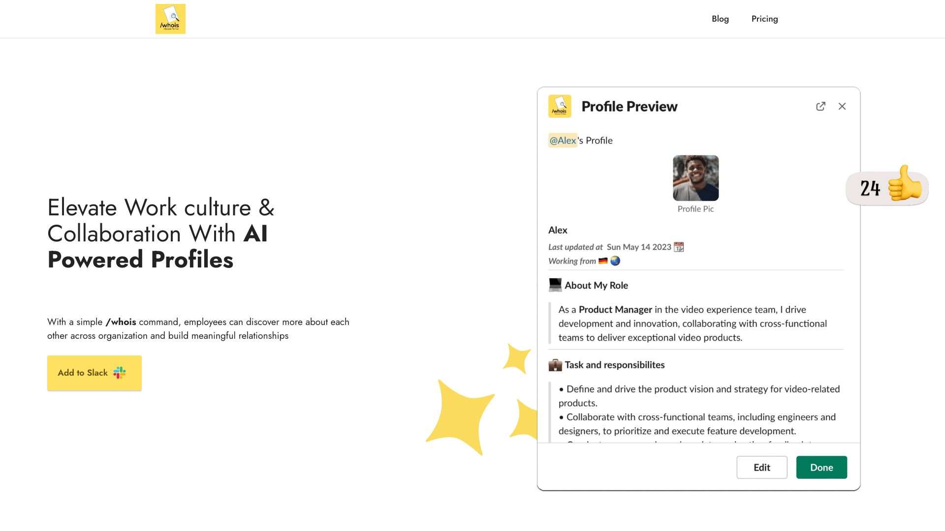 AI Profile For Slack