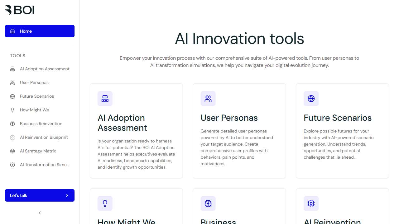 AI Toolbox for Innovators