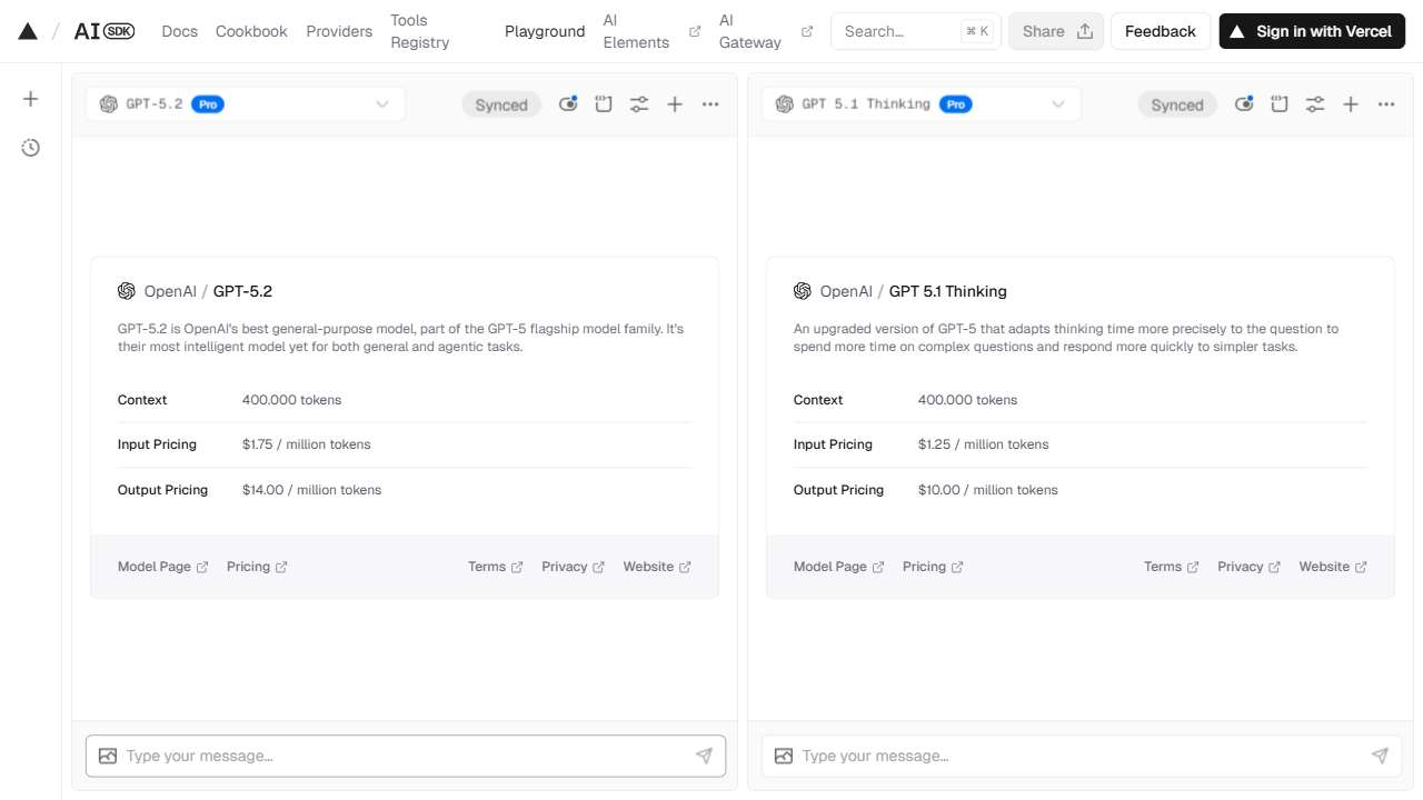 AI Vercel Playground
