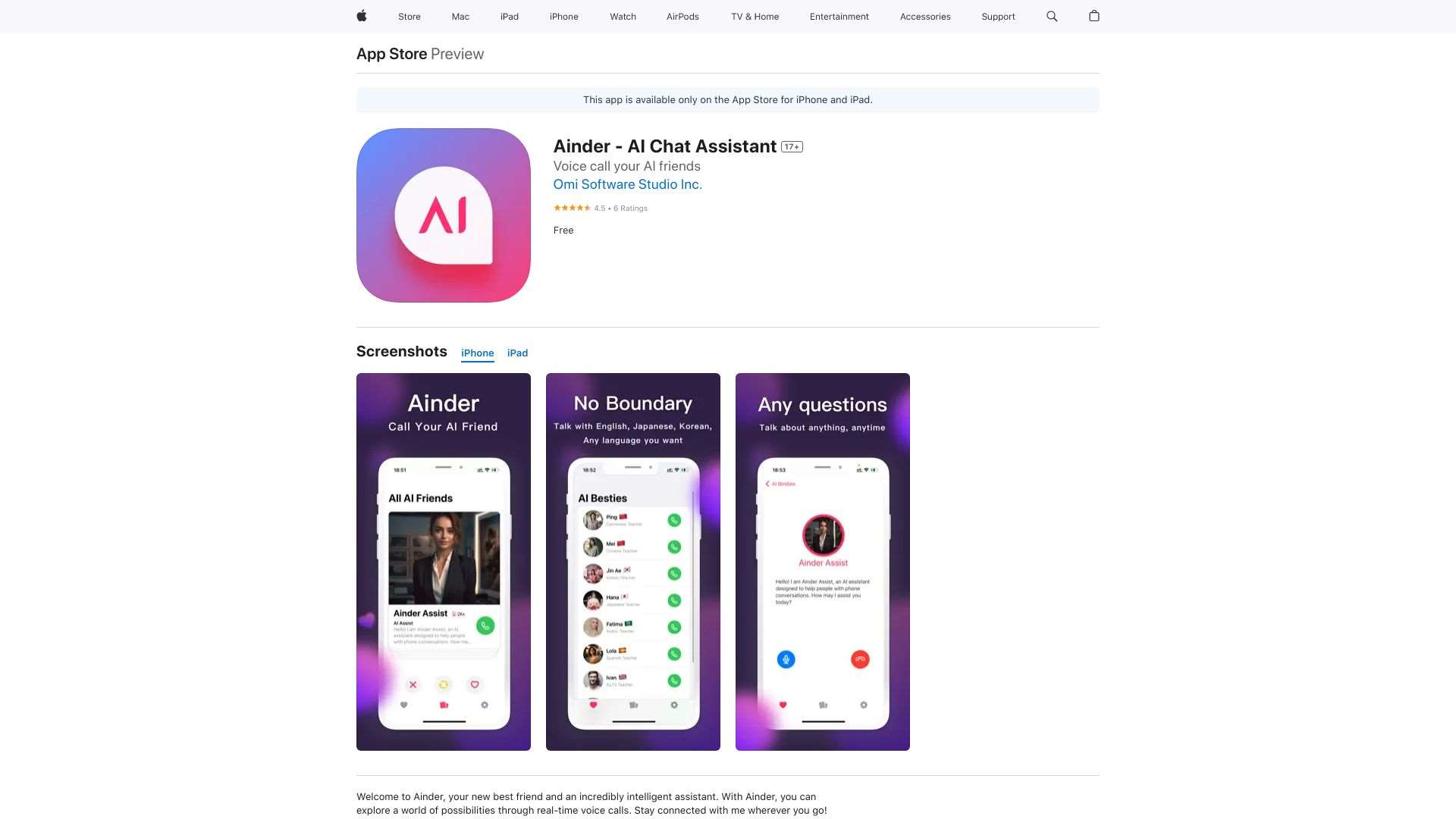 Ainder - Find AI Friends like Tinder