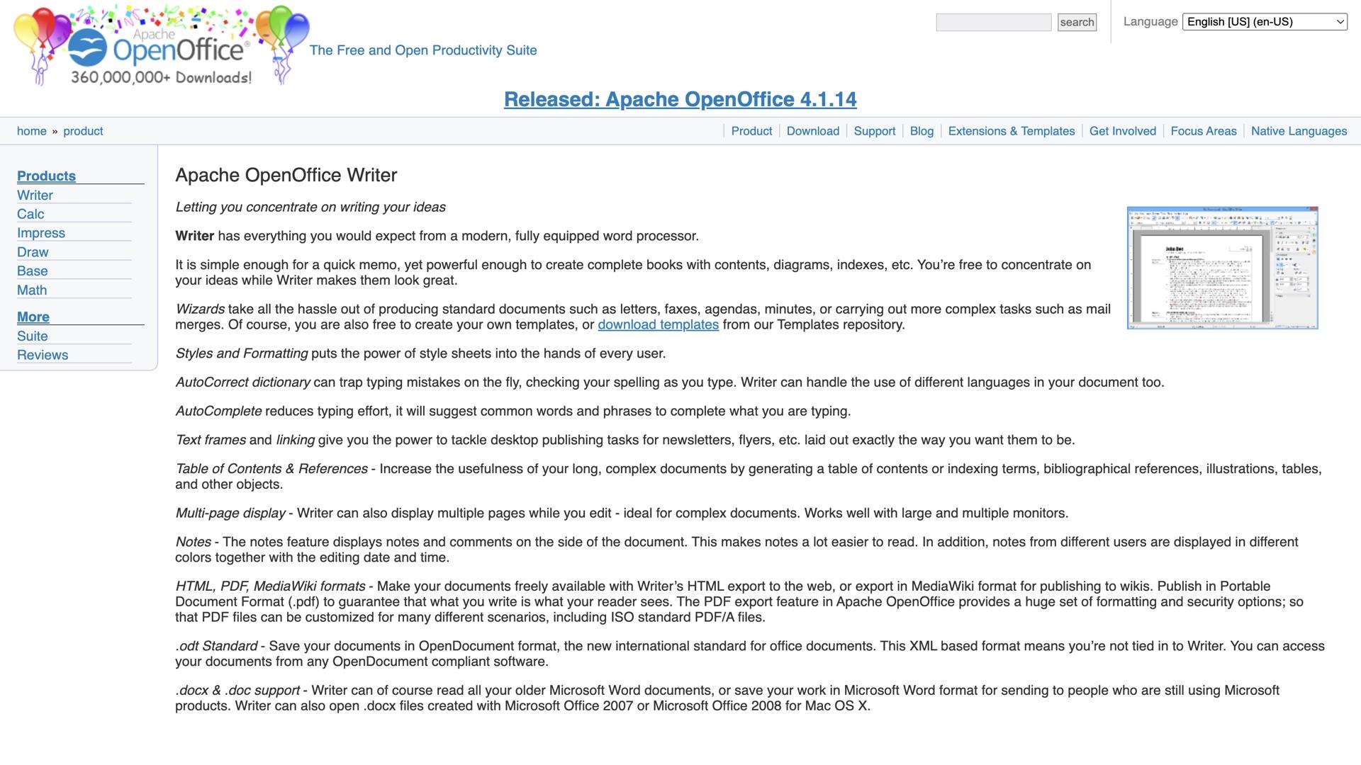 Apache OpenOffice Writer