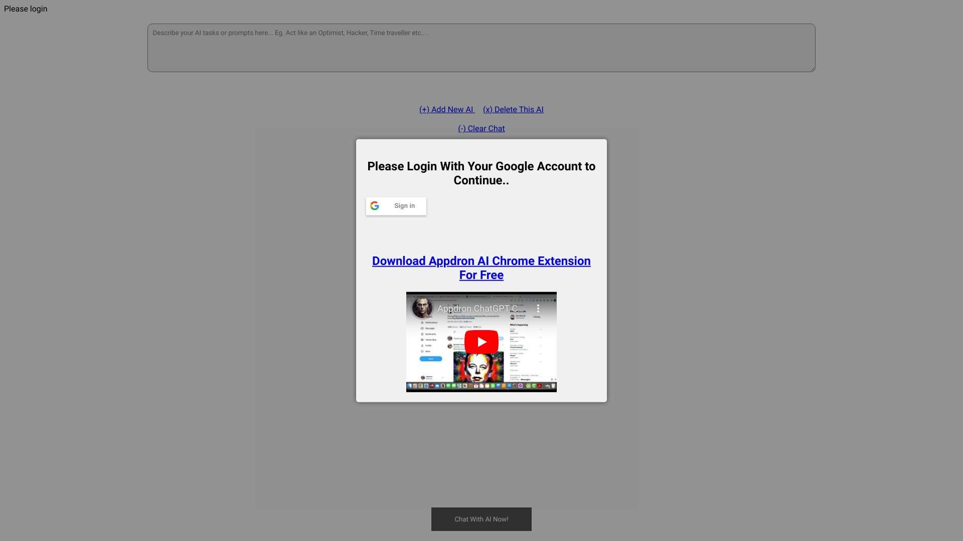 Appdron ChatGPT Dashboard