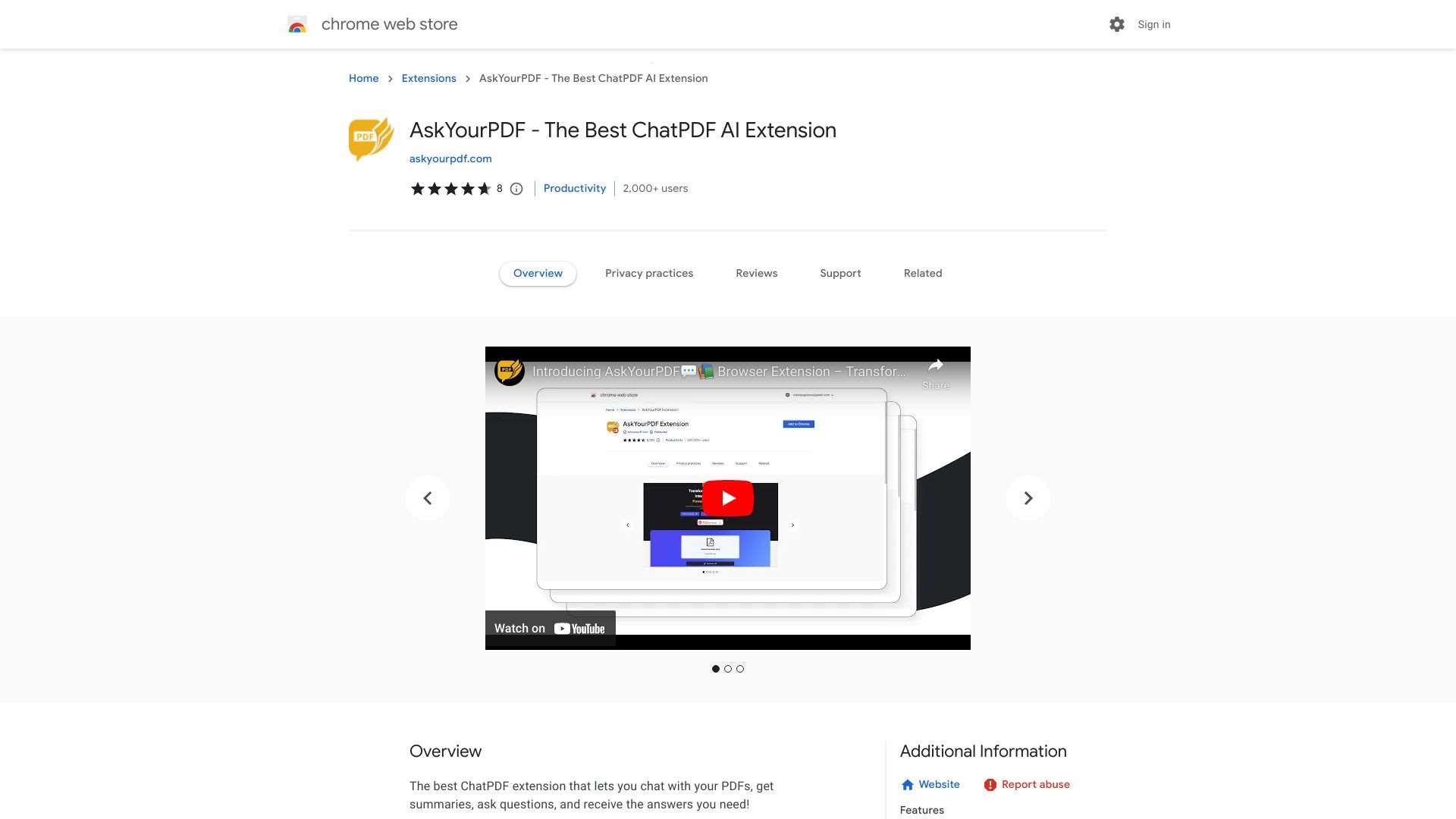 AskYourPDF Chrome Extension