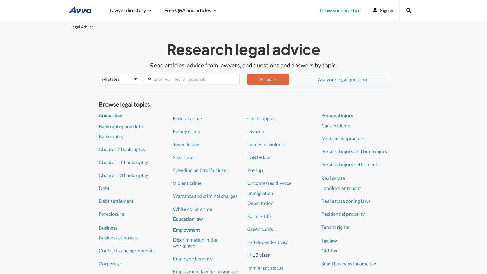 Avvo Smart Legal Assistant