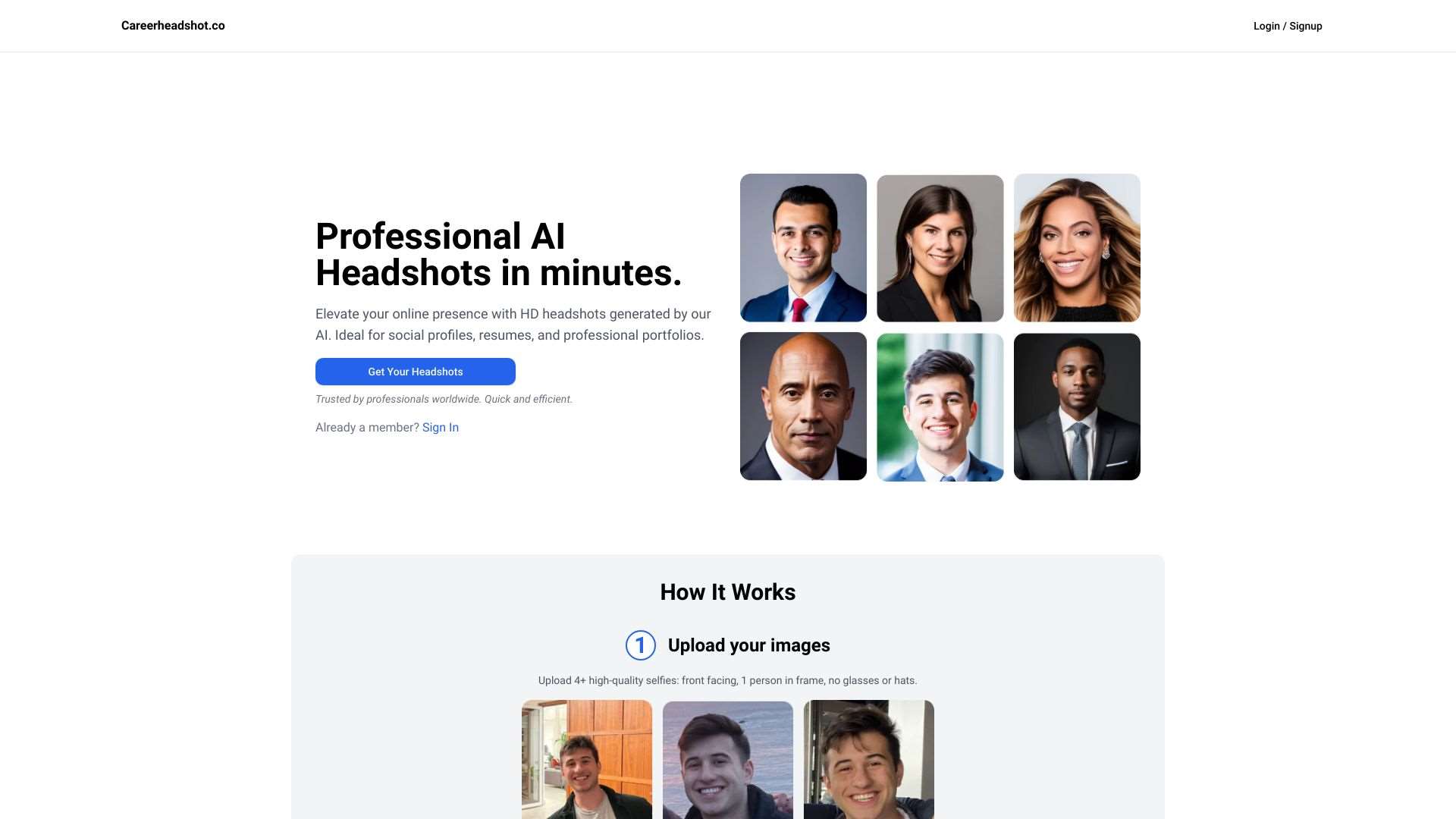 Careerheadshots.co - AI headshots