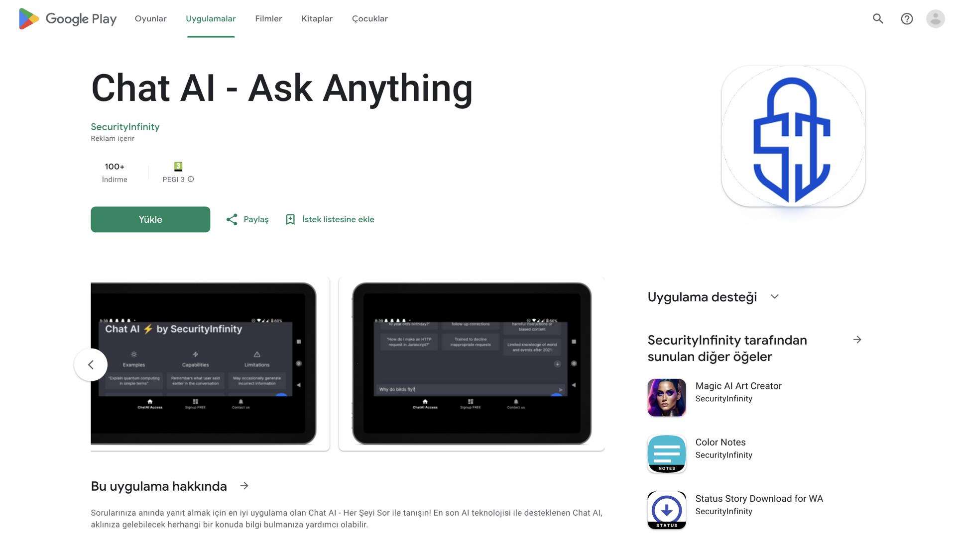 Chat AI by SecurityInfinity