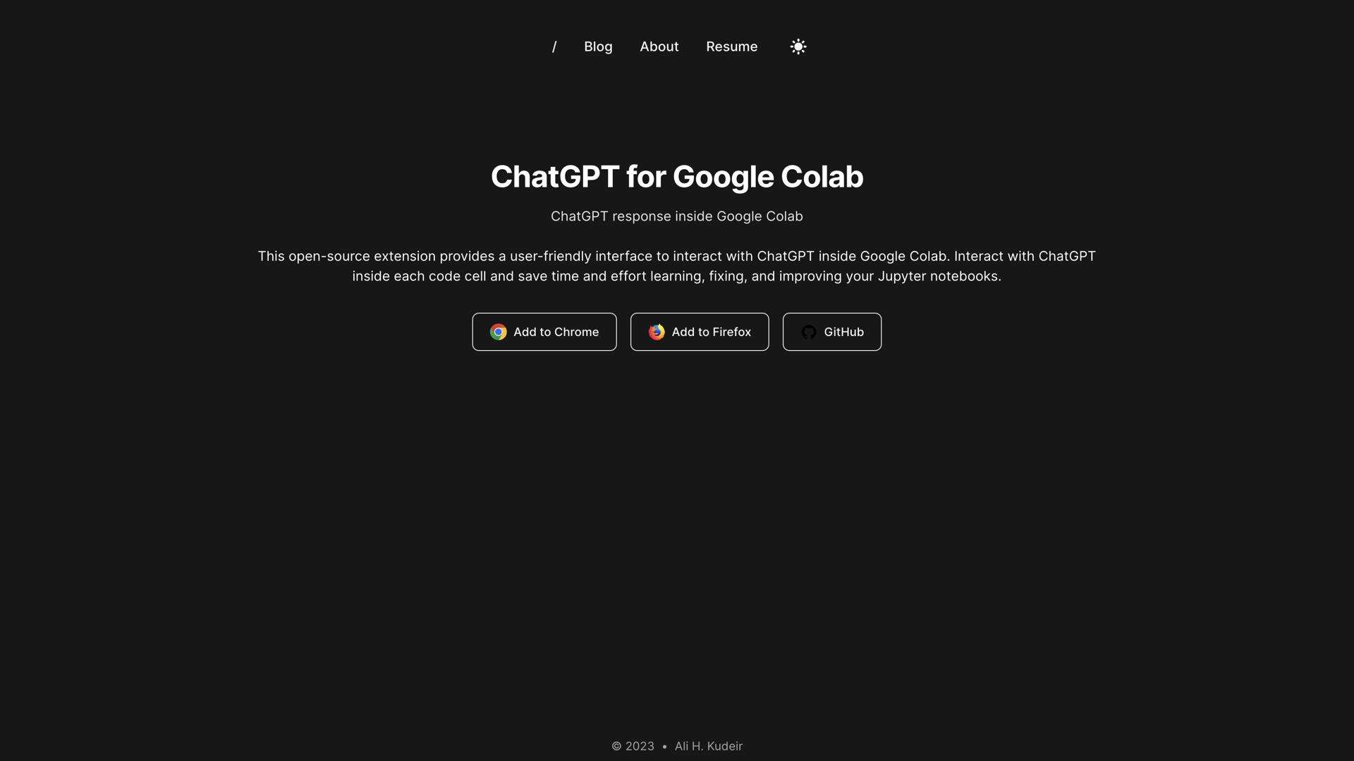 ChatGPT for Google Colab