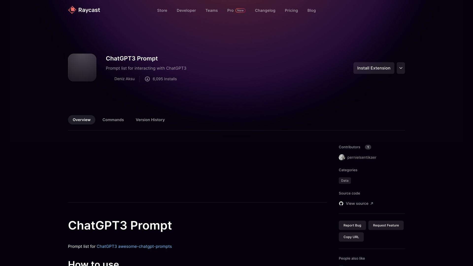 ChatGPT Prompts for Raycast