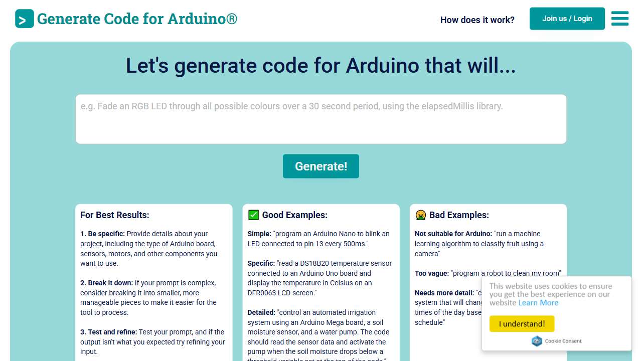 Duino Code Generator