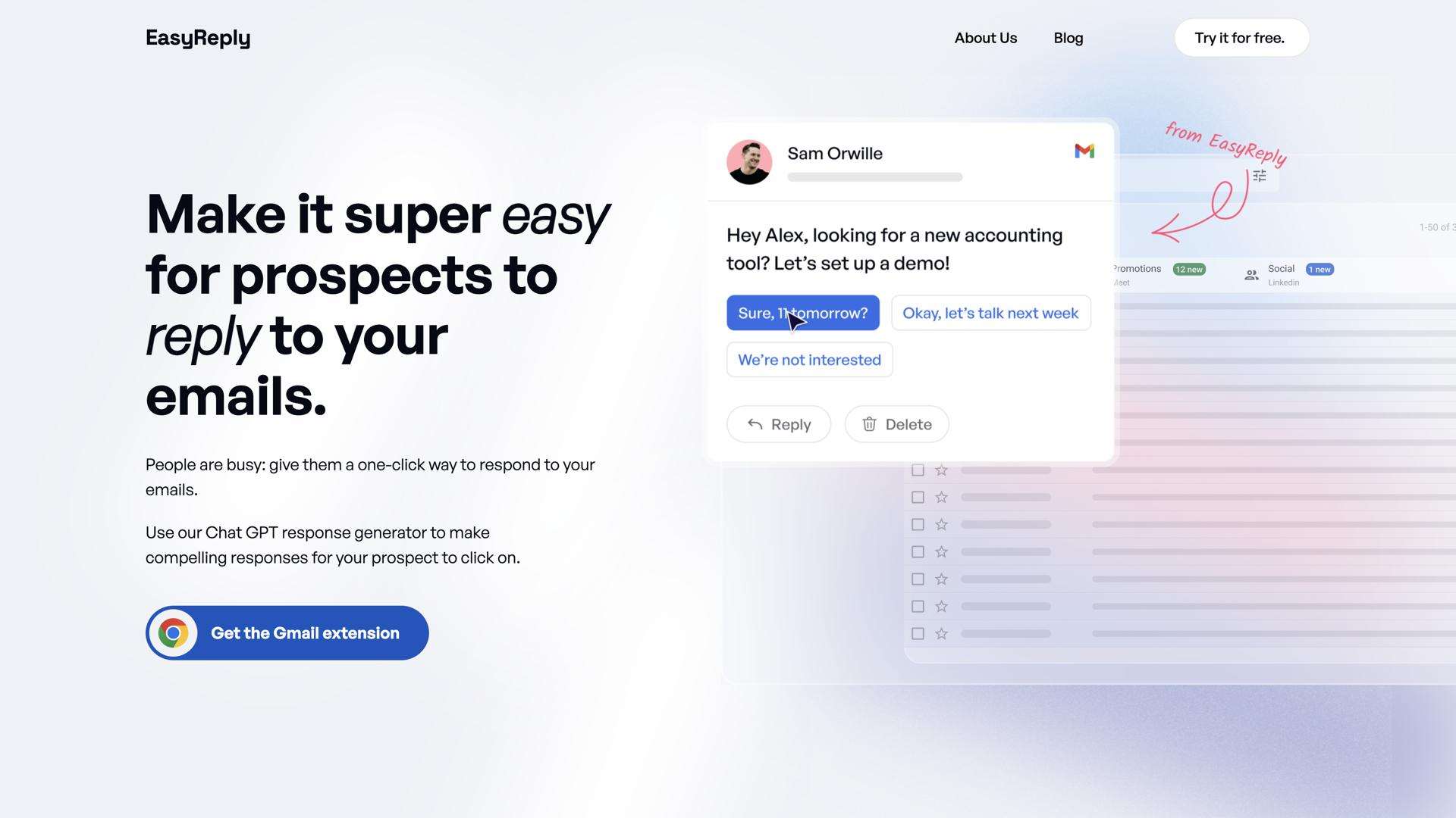 Easy Reply Gmail Extension