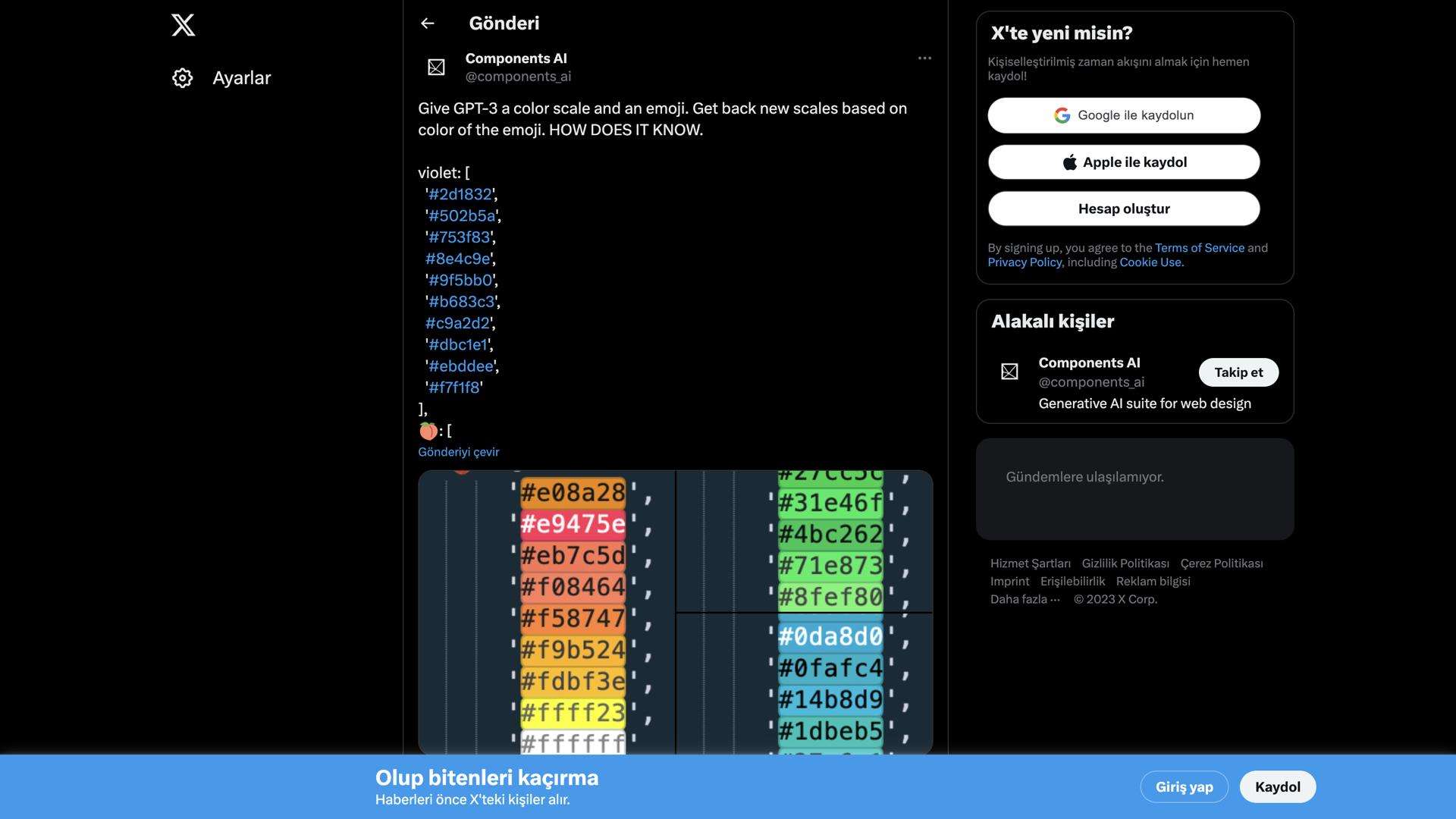 Emoji to color scale