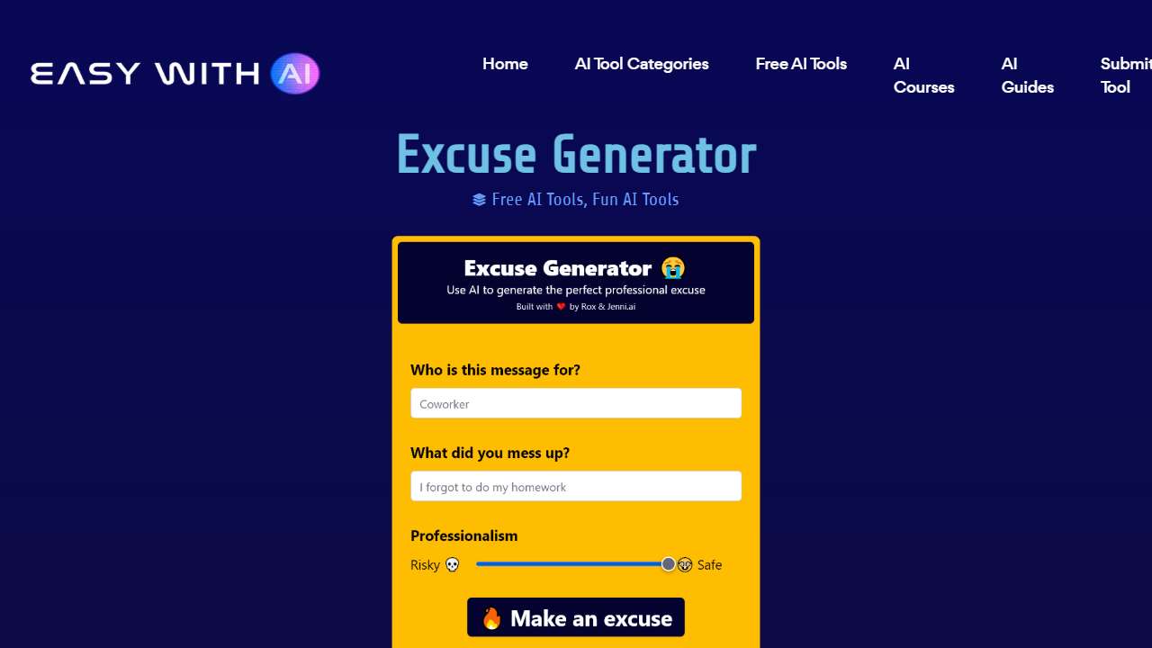Excuse Generator