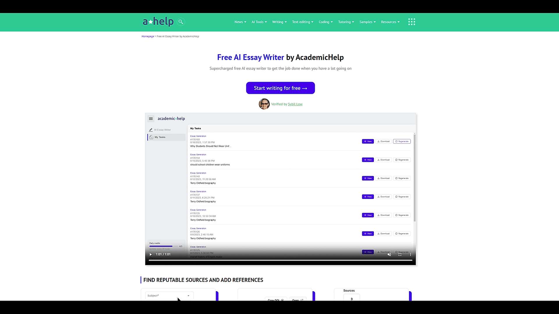 Free AI Essay Writer
